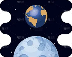 行星,景象,太空,月亮,地球,暗色,平视角,壁纸,户外,天空