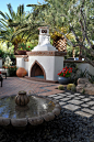 Moorish-Style Fireplace mediterranean-patio