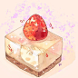 #早安#  你喜欢草莓口味的零食吗？/by：illusbyjo ​​​​