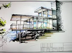 陈玉钰 环境设计手绘效果图 #采集大赛#