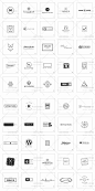29号极简艺术创意英文字母logo水印PSD分层矢量设计素材模板资源-淘宝网