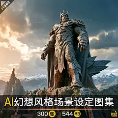 AI各种幻想风格场景素材 影视游戏场景概念设计 背景插画临摹参考-淘宝网