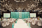 Tiffany蒂芙尼蓝色主题婚礼舞台喷绘背景设计多层立体婚庆大气-淘宝网