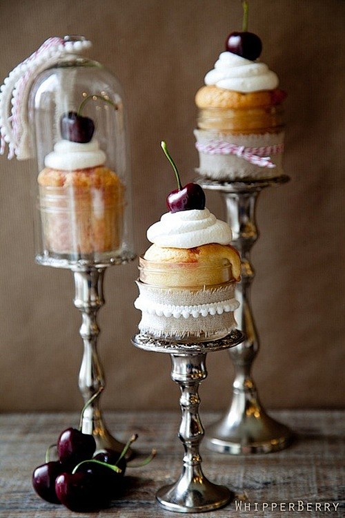 Cherry cake in a jar...