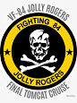 Thumbnail 3 of 3, Sticker, F-14 Tomcat Jolly Roger -Final Tour designed and sold by bjcoving.
