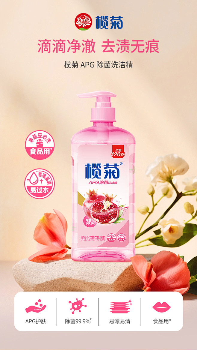 榄菊APG除菌洗洁精洗洁精(1kg+12...