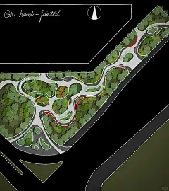 某城市口袋公园-现代红色文化主题游园_1_归沐景观手绘_来自小红书网页版