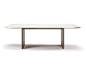 Rectangular wood veneer table and marble top AVALON by SM Living Couture_2
