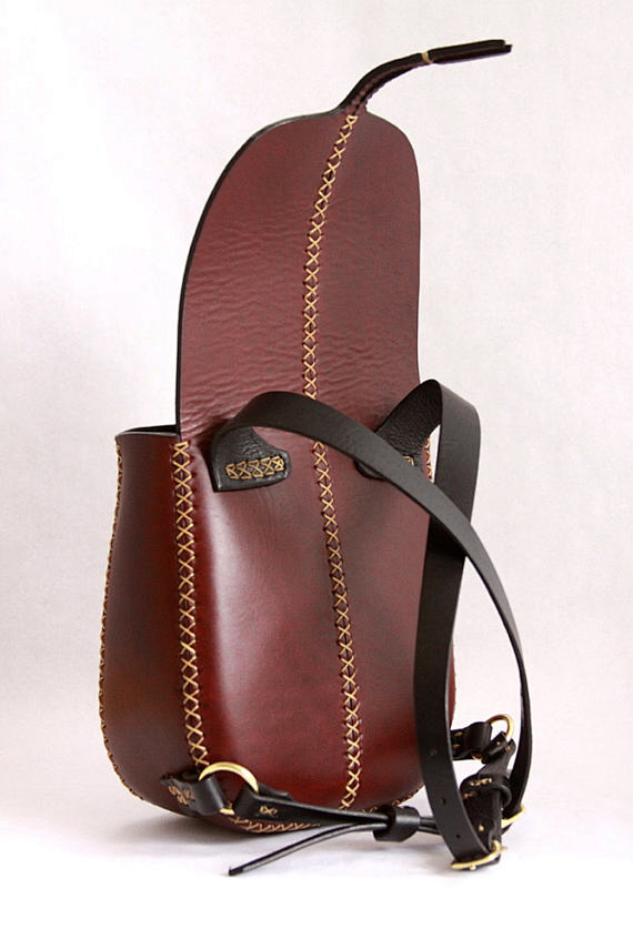 mini leather backpac...