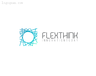 标志说明：FLEXTHINK标识设计欣赏...