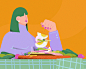 2D Character design  characters colorful girls graphic ILLUSTRATION  Illustrator shapes still life