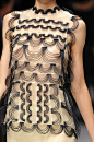 Sheer panel dress with corded patterns - textiles design for fashion; fabric manipulation; surfaces // Christopher Kane