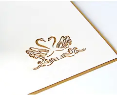 新品！这是立体贺卡 白天鹅 适合结婚万用的祝福卡片 美 美 美-淘宝网