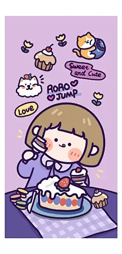 可爱卡通壁纸图案