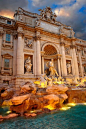 The Baroque Trevi Fountain - Rome, Italy