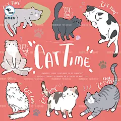 卡通可爱小猫咪喵星人宠物插画广告海报AI矢量平面包装设计素材图-淘宝网