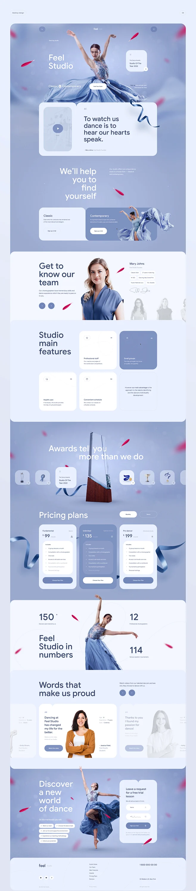 dancing landing page UI ui design UI/UX user interface Web Design ...