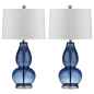 Mercurio Blue Double Gourd Table Lamp Set Of 2 SAFLIT4155CSET2