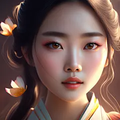 中国古风美女壁纸杰作，最好的质量，极其详细的CG统一8k壁纸，纯净、宁静、空灵，迷人，梦幻般，异想天开，平静，和谐，微风，柔和的阴影，阳光流动，闪闪发光，永恒的优雅，天堂般的，漂浮的头发，毫不费力的优雅，精神上的