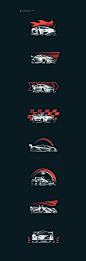 Sport car : Set illustration