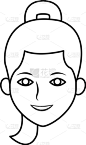 人的脸部,青年女人,卡通,可爱的,魅力,高雅,概念,女性特质,图像,女人