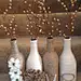 'Love' wine bottle set. Twine and yarn wrapped wine bottles for a great rustic set. Wine bottle craft. DIY Daily update on my website: myfavoritediy.net Daily update on my blog: myfavoritediy.net