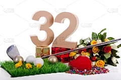 生日卡,高尔夫球运动,自然,水平画幅,符号,白色背景,周年纪念,浪漫,玫瑰,生日