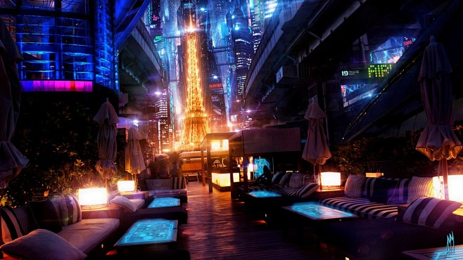 实景街景酒吧
