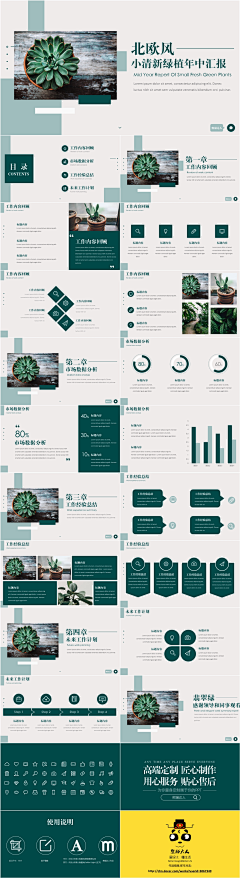 美纱酱采集到清新风PPT