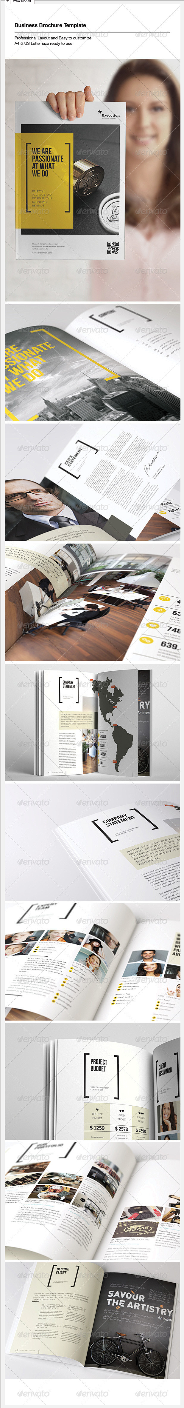 打印模板 - 商务手册| Graphic...