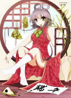 VOCALOID 洛天依 同人图 插画 壁纸 | 端午贺图 | 半次元-第一中文COS绘画小说社区