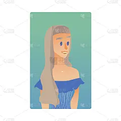 金发年轻女子平阿凡达向量