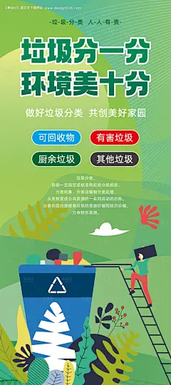 编号：【享设计】源文件下载-绿色保护环境垃圾分类活动宣传海报