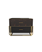 Waltz Nightstand | Luxxu | Modern Design and Living : Honouring a refined and unmistakable character that seduces by the beauty of its contrasts, the Waltz nighstand was born. Transpiring elegance, sobriety and decisiveness,the high material quality dismi