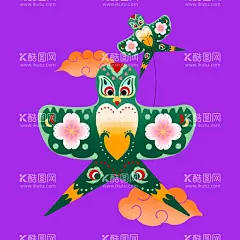 手绘风筝素材  - 源文件下载【酷图网】手绘风筝素材,手绘风筝,风筝素材,风筝,纸鸢