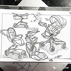 婴儿车手绘