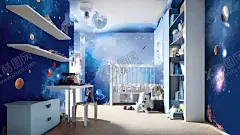 儿童房装修效果 【酷图网】科幻,星空,宇宙,室内效果图,装修效果图,装饰装潢,卧室装修,房间效果图,儿童房装修,高清效果图,3D效果图,室内3D效果,高档装修效果,高端装修效果,壁纸装修,