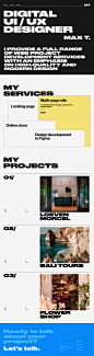 digital digital designer landing landingpage portfolio site UI ux Webdesign