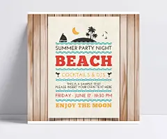 夏季沙滩派对海报矢量素材|木纹,岛屿,帆船,椰子树,海鸥,大海,夜晚,夏季,沙滩,派对,海报,鸡尾酒,矢量图,AI格式,含JPG预览图