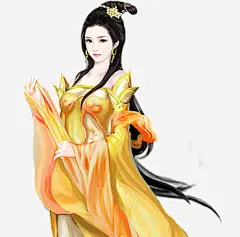 黄衣妖艳女子古风手绘_新图网 https://www.ixintu.com