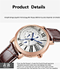 Luxury Brand Quartz watch EYKI Fashion Men Quartz Watches Week Date Clock Leather Strap Male Wristwatch Relogio Masculino Reloj-in Quartz Watches from Watches on Aliexpress.com | Alibaba Group