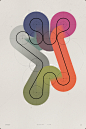 This may contain: an abstract poster with different colors and shapes