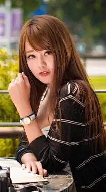 长发的亚洲小清新美女高清壁纸图片图6