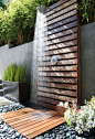 Outdoor shower: 