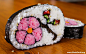 Flower sushi roll - amazing Japanese food