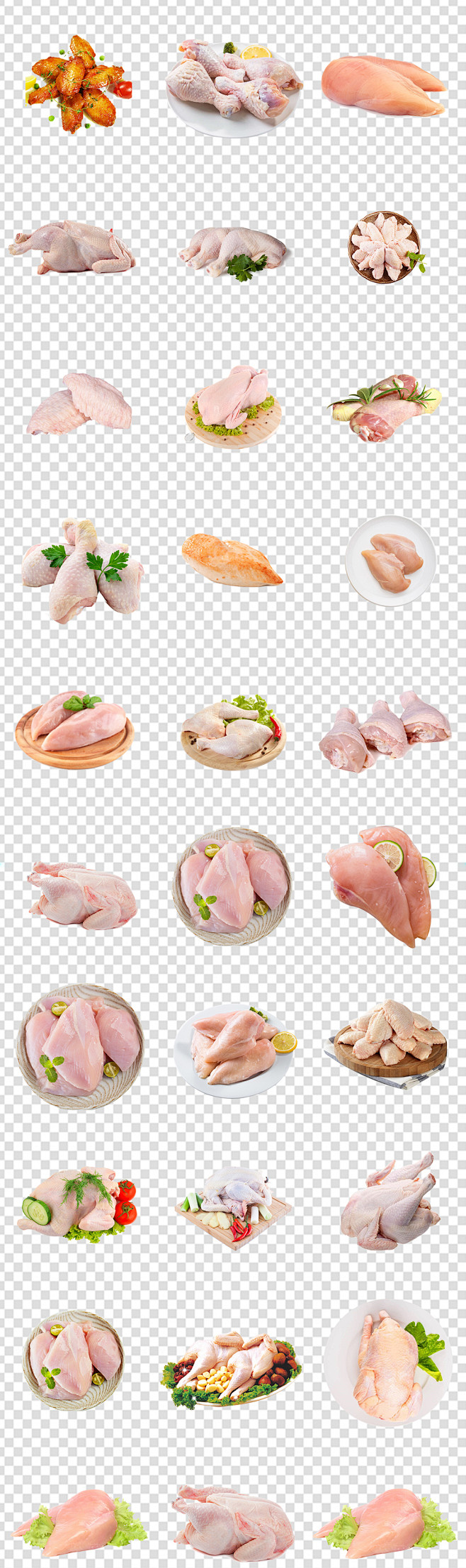 超市菜市场鸡肉新鲜鸡胸肉鸡柳海报背景素材