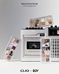 Photo by 클리오 CLIO official on August 20, 2024. May be an image of stereo, portable cassette player, poster and text.