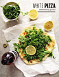 White Pizza  with Lemony Greens