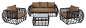 Soho 4-Piece Contemporary Lounge Set contemporary-outdoor-lounge-sets