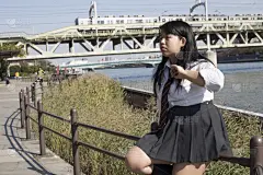 日本人,可爱的,女孩,日本校服,东京,美,水平画幅,美人,仅成年人,青年人
